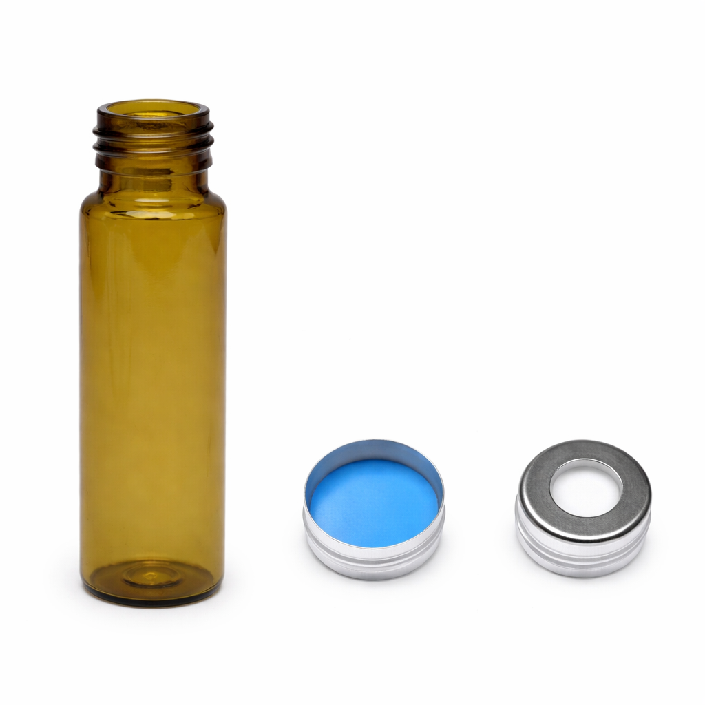 20ml amber precision screw- thread vial, round bottom 22.5*75.5mm